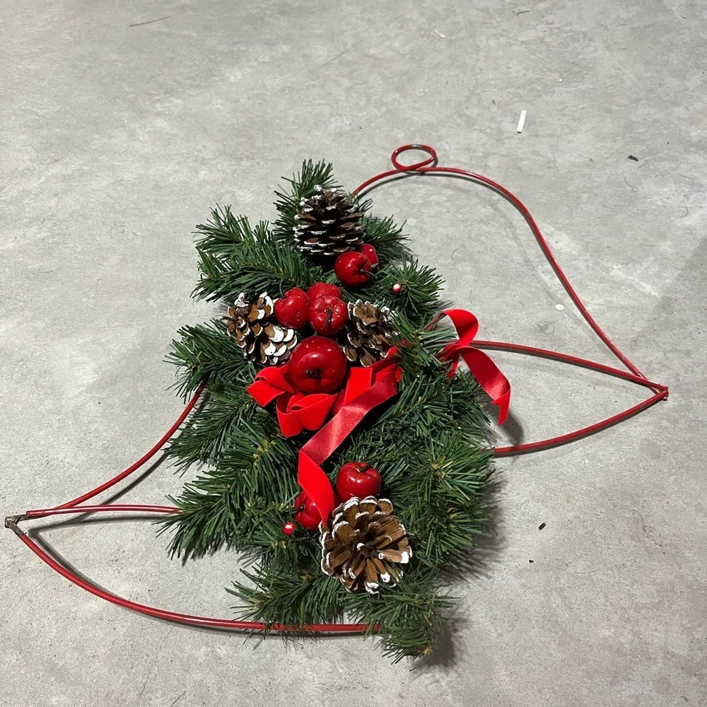 Holiday Bell Wreath with Red and Green Accents